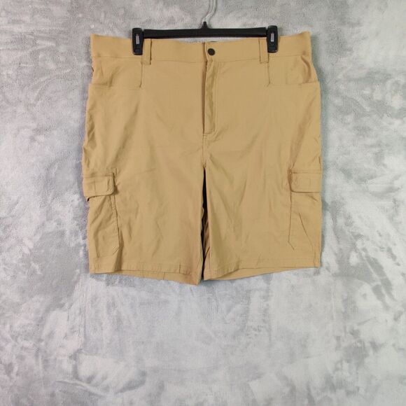 Orvis Shorts Men 40 Tan Cargo Performance Elastic Waist Hiking Outdoor 40x9 - Picture 1 of 6